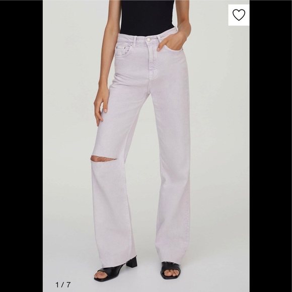 Lavender wide leg Jean - Picture 1 of 7